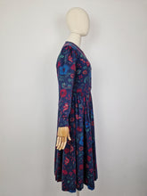 Load image into Gallery viewer, Vintage 80s Laura Ashley midnight dress
