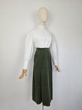 Load image into Gallery viewer, Vintage 70s Laura Ashley green corduroy skirt
