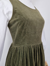 Load image into Gallery viewer, Vintage 70s Laura Ashley corduroy pinafore dress
