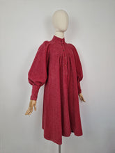 Load image into Gallery viewer, Vintage 70s Laura Ashley red corduroy dress
