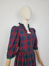 Load image into Gallery viewer, Vintage Austrian tartan dress
