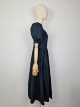 Load image into Gallery viewer, Vintage 80s Laura Ashley black ballgown dress
