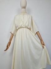 Load image into Gallery viewer, Vintage 70s Grecian cream lace dress
