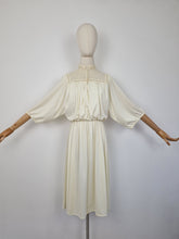 Load image into Gallery viewer, Vintage 70s Grecian cream lace dress
