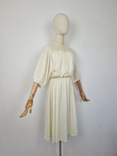 Load image into Gallery viewer, Vintage 70s Grecian cream lace dress
