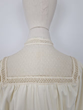 Load image into Gallery viewer, Vintage 70s Grecian cream lace dress
