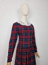 Load image into Gallery viewer, Vintage 80s Laura Ashley tartan dress
