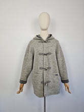 Load image into Gallery viewer, Vintage Austrian grey wool duffle coat
