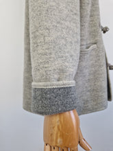 Load image into Gallery viewer, Vintage Austrian grey wool duffle coat
