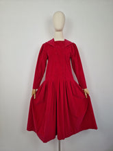 Load image into Gallery viewer, Vintage 80s Laura Ashley sailor corduroy dress
