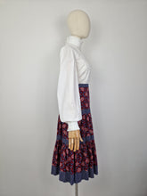 Load image into Gallery viewer, Vintage 80s prairie tiered skirt
