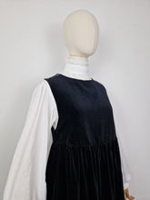 Load image into Gallery viewer, Vintage 80s Laura Ashley velvet pinafore dress
