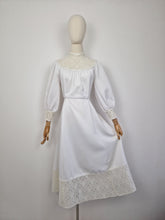 Load image into Gallery viewer, Vintage 70s white handmade dress
