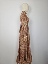Load image into Gallery viewer, Vintage 70s Laura Ashley light brown prairie dress
