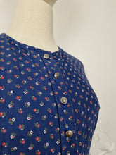 Load image into Gallery viewer, Vintage navy dirndl dress
