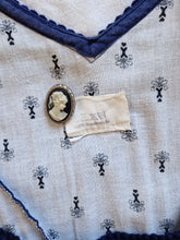 Load image into Gallery viewer, Vintage 70s navy dirndl milkmaid dress
