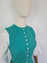 Load image into Gallery viewer, Vintage mint dirndl milkmaid dress
