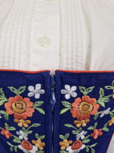 Load image into Gallery viewer, Vintage 70s Austrian embroidered dirndl milkmaid dress
