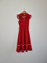 Load image into Gallery viewer, Vintage 80s red cotton dress
