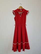 Load image into Gallery viewer, Vintage 80s red cotton dress
