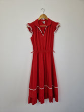 Load image into Gallery viewer, Vintage 80s red cotton dress
