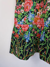 Load image into Gallery viewer, Vintage 80s floral ruffle dress
