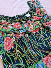 Load image into Gallery viewer, Vintage 80s floral ruffle dress
