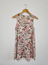 Load image into Gallery viewer, Vintage St Michael paisley and floral sheer tunic
