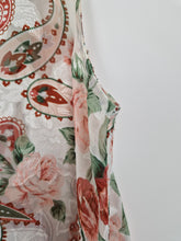 Load image into Gallery viewer, Vintage St Michael paisley and floral sheer tunic
