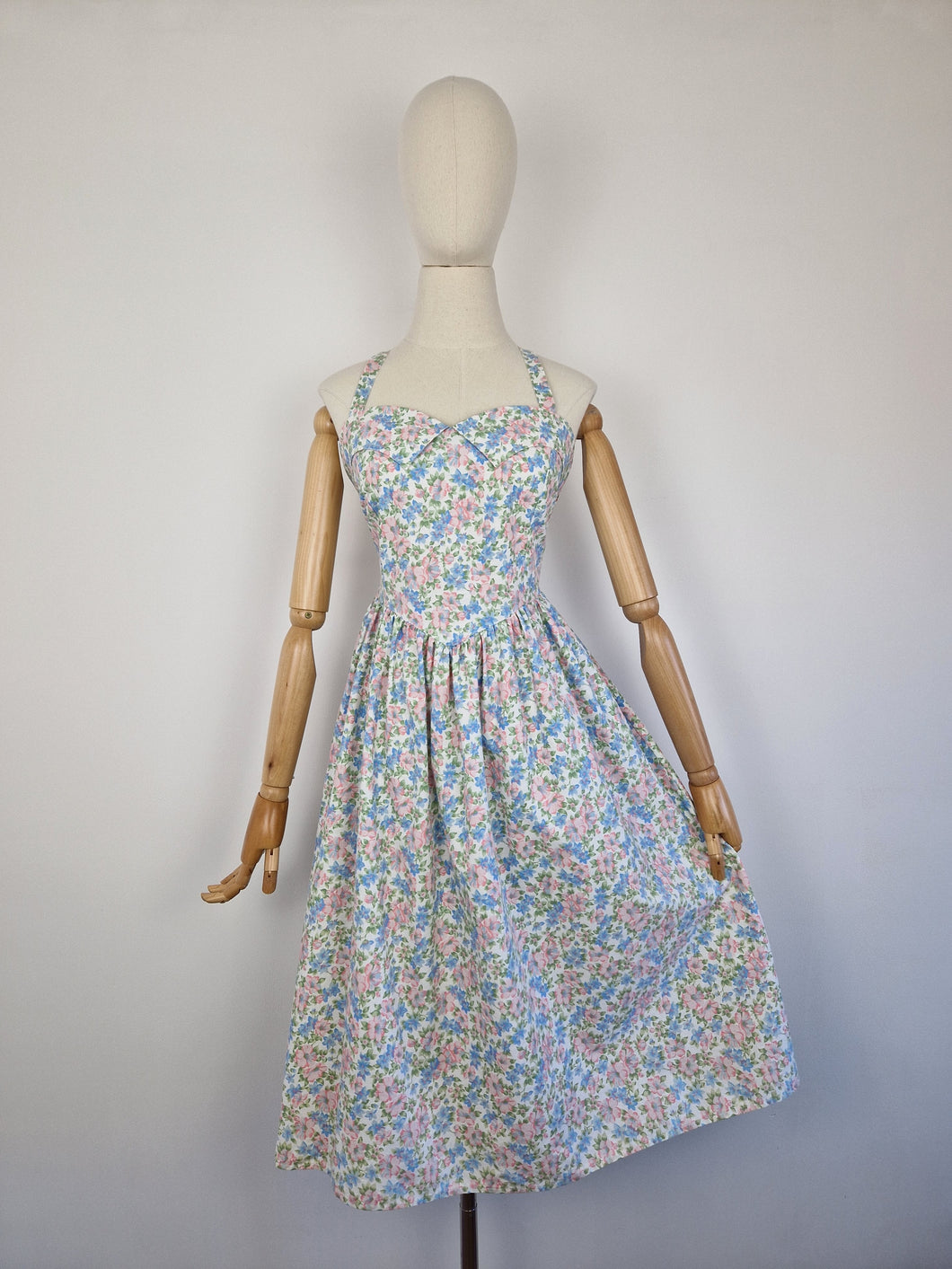 Vintage 80s St Michael pastel cotton sundress