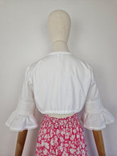 Load image into Gallery viewer, Vintage dirndl cropped blouse
