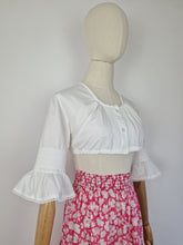 Load image into Gallery viewer, Vintage dirndl cropped blouse
