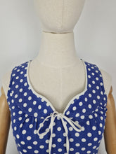 Load image into Gallery viewer, Vintage 80s polka dot sundress
