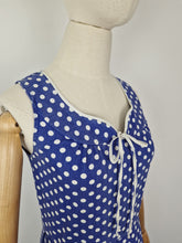 Load image into Gallery viewer, Vintage 80s polka dot sundress
