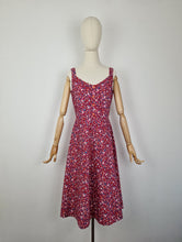 Load image into Gallery viewer, Vintage 80s cotton paisley and floral sundress
