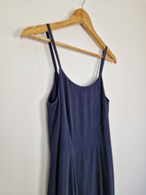 Load image into Gallery viewer, Vintage Laura Ashley navy silk dress
