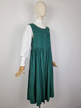 Load image into Gallery viewer, Vintage 80s Laura Ashley pinafore cotton and wool dress
