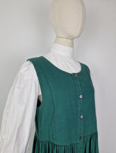 Load image into Gallery viewer, Vintage 80s Laura Ashley pinafore cotton and wool dress
