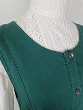 Load image into Gallery viewer, Vintage 80s Laura Ashley pinafore cotton and wool dress
