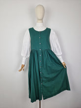 Load image into Gallery viewer, Vintage 80s Laura Ashley pinafore cotton and wool dress
