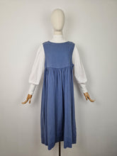 Load image into Gallery viewer, Vintage 80s Laura Ashley pinafore cotton and wool dress
