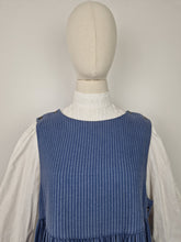 Load image into Gallery viewer, Vintage 80s Laura Ashley pinafore cotton and wool dress
