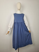 Load image into Gallery viewer, Vintage 80s Laura Ashley pinafore cotton and wool dress
