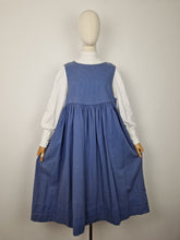 Load image into Gallery viewer, Vintage 80s Laura Ashley pinafore cotton and wool dress
