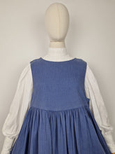 Load image into Gallery viewer, Vintage 80s Laura Ashley pinafore cotton and wool dress
