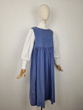 Load image into Gallery viewer, Vintage 80s Laura Ashley pinafore cotton and wool dress
