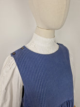 Load image into Gallery viewer, Vintage 80s Laura Ashley pinafore cotton and wool dress
