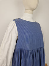 Load image into Gallery viewer, Vintage 80s Laura Ashley pinafore cotton and wool dress
