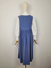 Load image into Gallery viewer, Vintage 80s Laura Ashley pinafore cotton and wool dress
