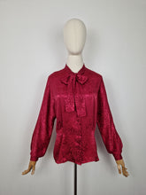 Load image into Gallery viewer, Vintage 80s St Michael pussy bow paisley blouse
